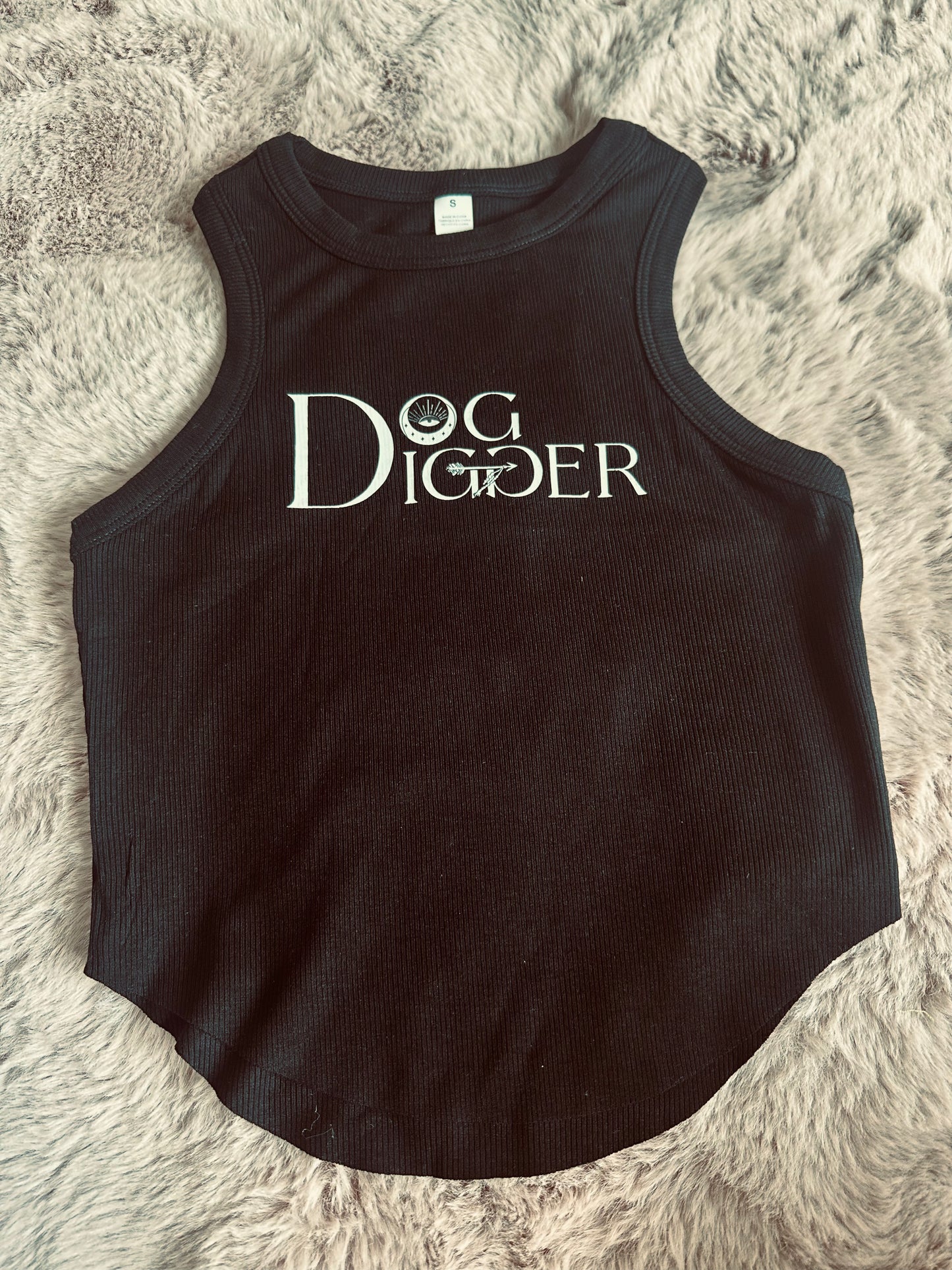 Dog Digger Sleeveless Ribbed Racerback Tank Top