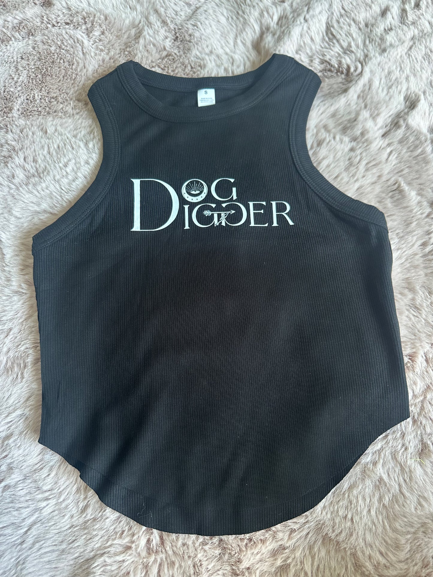 Dog Digger Sleeveless Ribbed Racerback Tank Top
