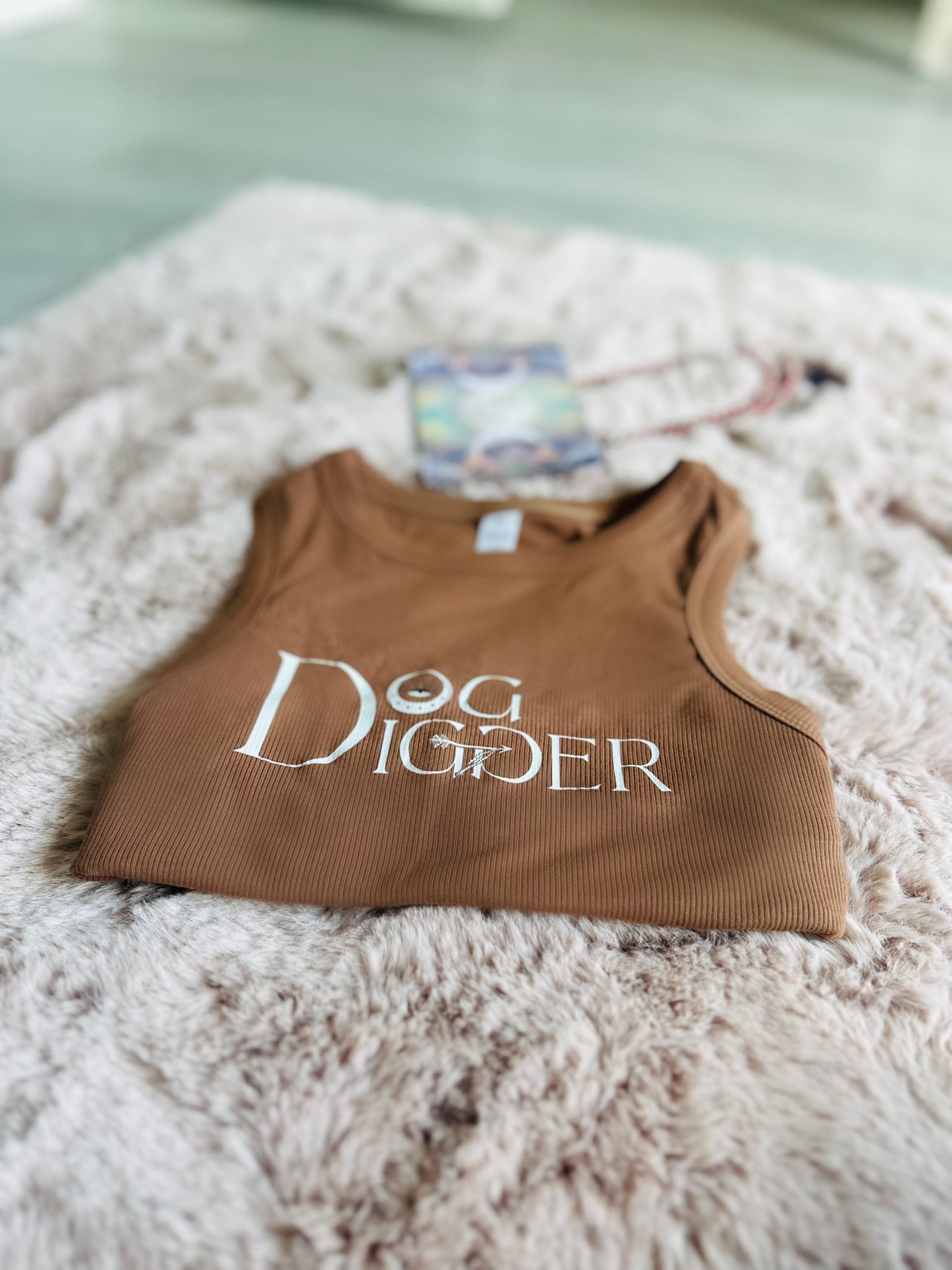 Dog Digger Sleeveless Ribbed Racerback Tank Top