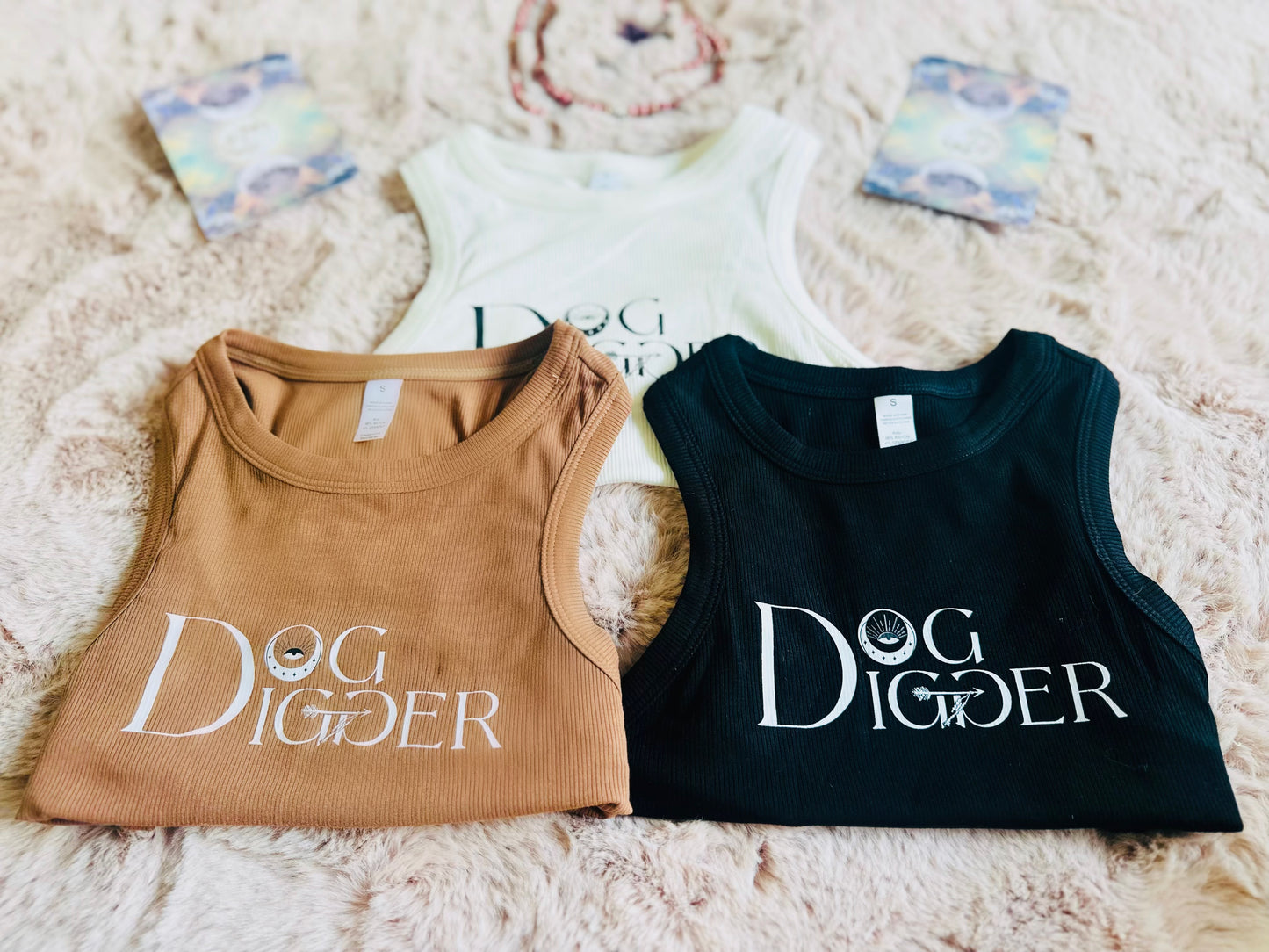 Dog Digger Sleeveless Ribbed Racerback Tank Top