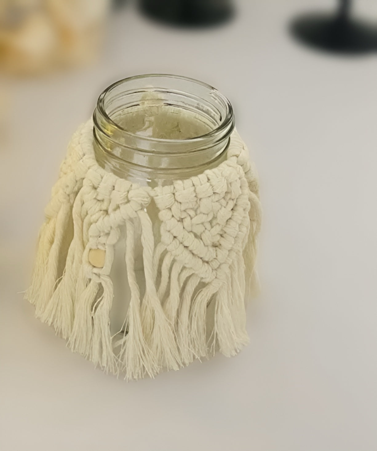 Macrame Candle