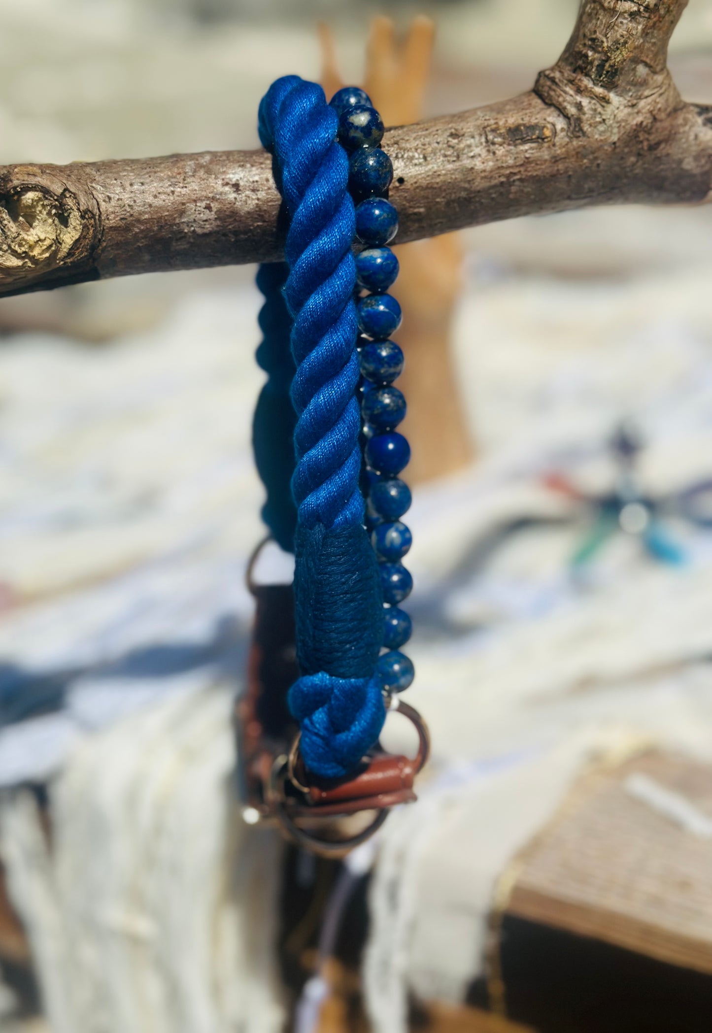 Blue Lapis Energy Collar- Crystal & Rope Collection