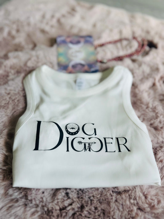 Dog Digger Sleeveless Ribbed Racerback Tank Top