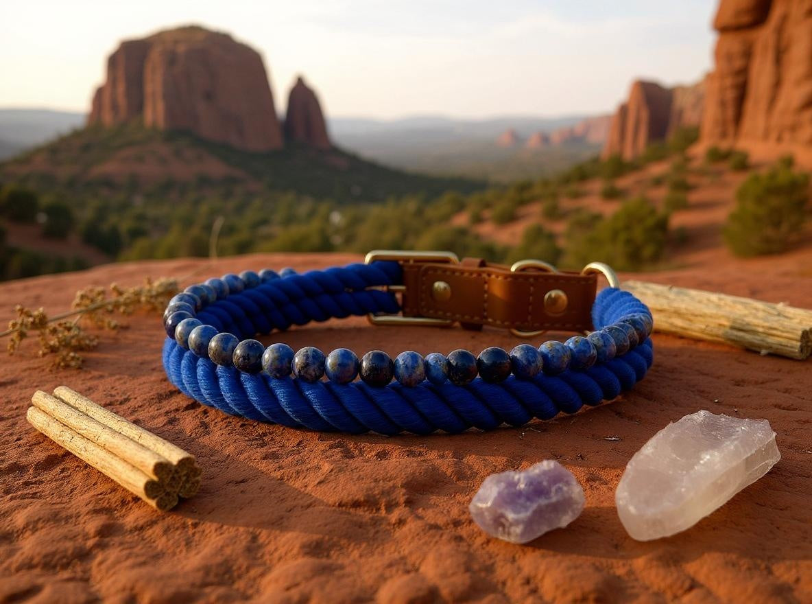 Blue Lapis Energy Collar- Crystal & Rope Collection