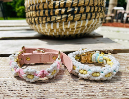 Flower Macrame Collar (Pink)