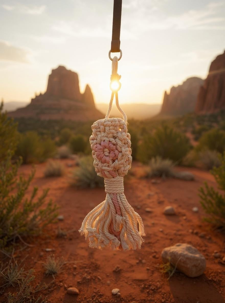 Daisy Days Macrame Poop Bag Holder