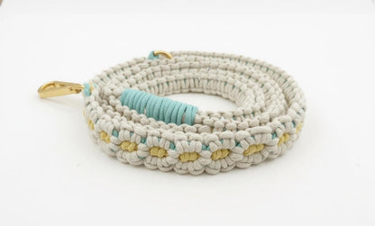 Sunshine Bloom Macrame Leash- Honey & Sky